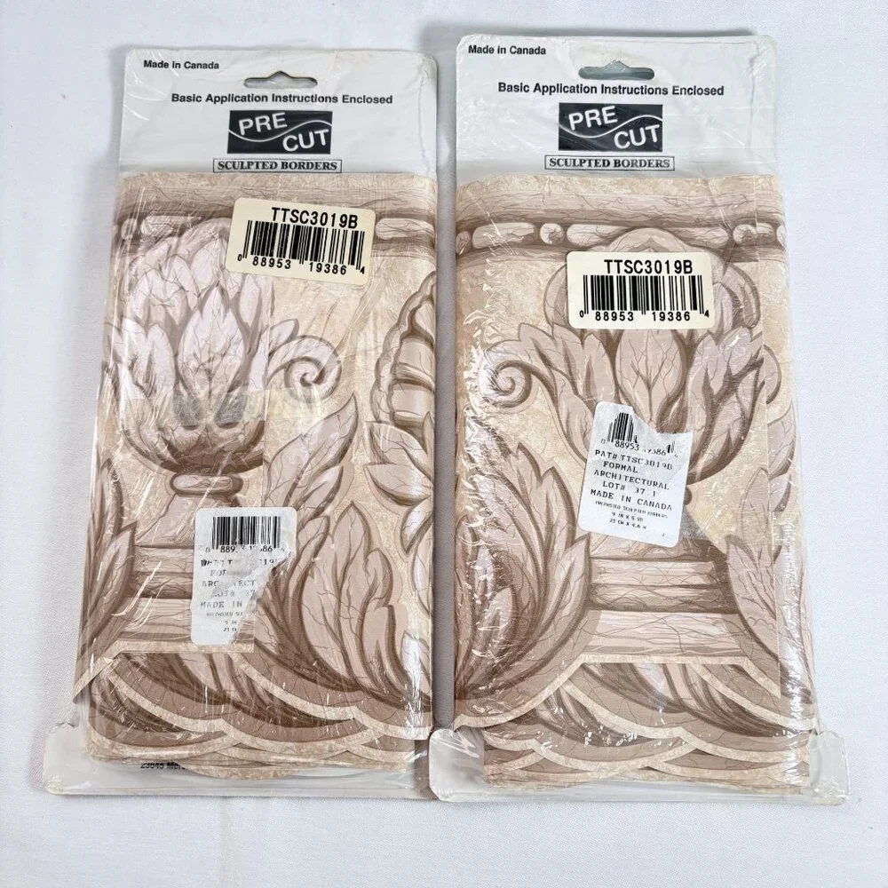 Vintage Imperial Outlines‎ Formal Architectural 2x Wallpaper Border 10 yds NOS